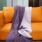 Ahinahwap Waterproof Blanket for Bed Couch Sofa, Reversible & Reusable Cat, Dog Blanket Waterproof Washable, Small Water Resistant Blankets, Leakproof (40"x60", Deep Purple/Light Purple)