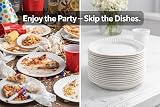 1ABOVE 100 Pack 9-Inch White Disposable Paper Plates 23cm view 4