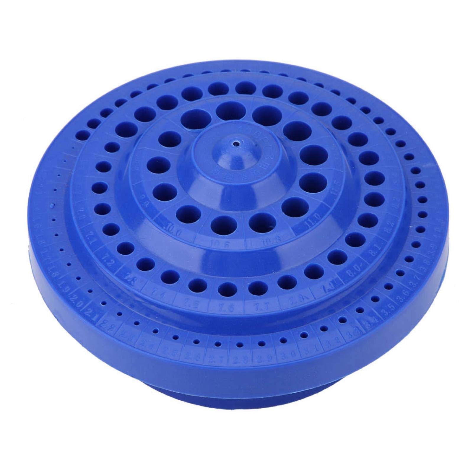 Jeanoko 1 13mm Drill Storage Box Round Shape Hard Plastic Drill Bit Organizer Storage Case Stand 100pcs Hole for Drill Bit