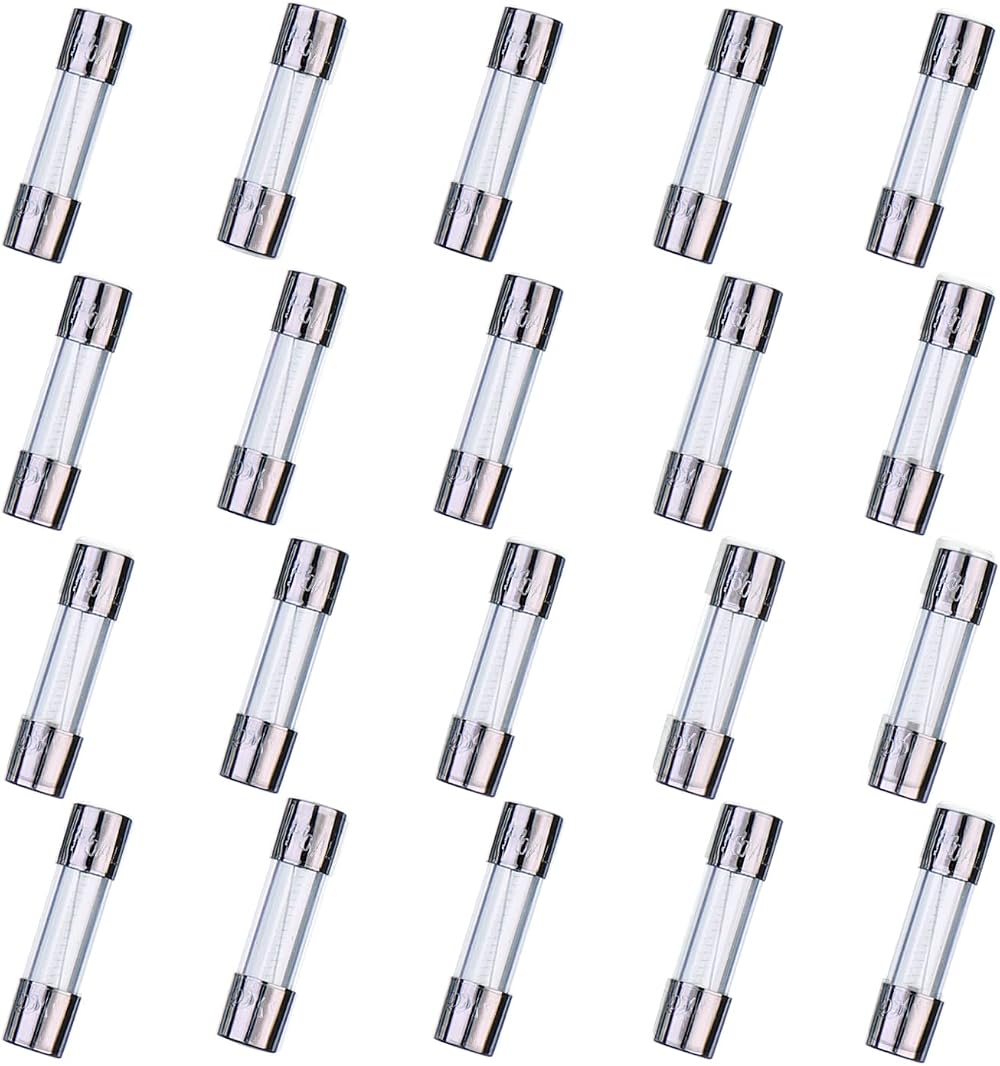 HUAREW F5AL250V 5A 20 Pcs Fast-Blow Glass Fuse 5x20mm 250V Pack of 20