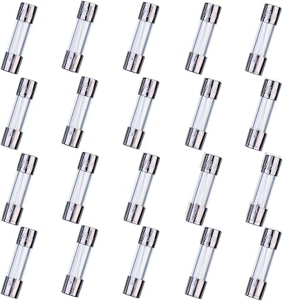 HUAREW F5AL250V 5A 20 Pcs Fast-Blow Glass Fuse 5x20mm 250V Pack of 20