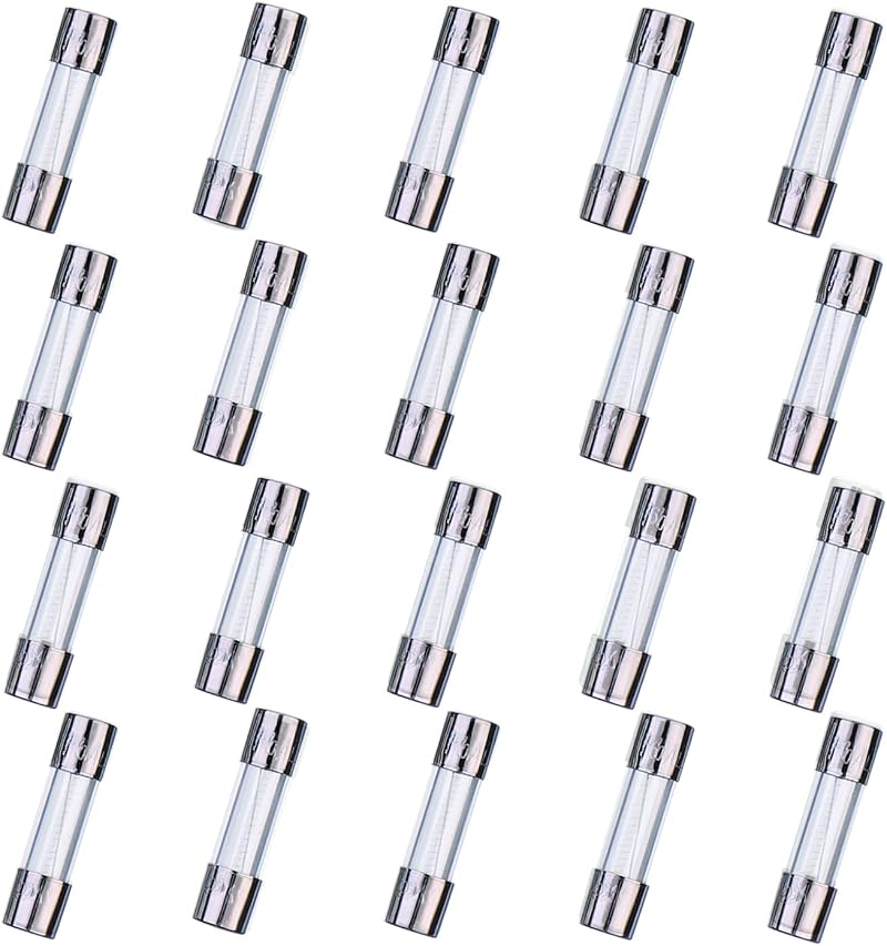 HUAREW F5AL250V 5A 20 Pcs Fast-Blow Glass Fuse 5x20mm 250V Pack of 20