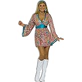 Rubies 60s Generation Mod Wild Swirl Costume Mini Dress for Adults, Women's Small/X-Small
