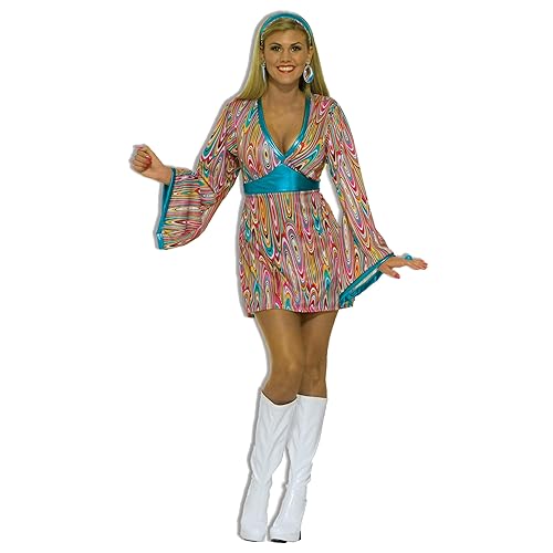 Rubies 60s Generation Mod Wild Swirl Costume Dress for Adults, Women's Small/X-Small