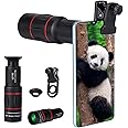 36X Long Focus Telephoto Phone Lens for iPhone and Android, Zoom Cellphone Camera Lens with Phone Clip for Picture Video Taking