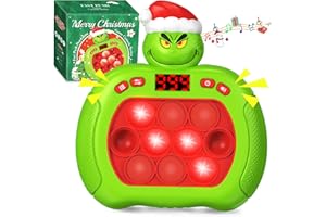 OCYGL Green Monster Pop Push Game Fidget Console Toys for Kids Adults,Quick Push Pop Bubble Up Gifts for Christmas Stocking Stuffers,Handheld Light Up Fidget Sensory Puzzle Toy for Boys Grils Teens Age 3-12
