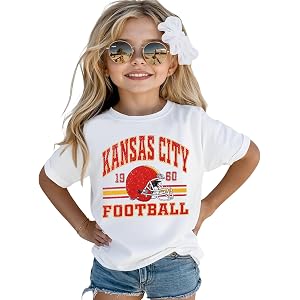 AG AGUU Football Shirts for Toddler Boys Girls Football Team T-Shirt Fans Lover Tees Kid Game Day Outfit Summer Tops