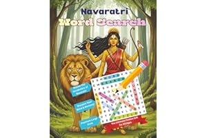 Navaratri Word Search: 80 Large Print word search Puzzles Celebrating the Nine Forms of Ma Durga, Garba, Durga Puja, and more