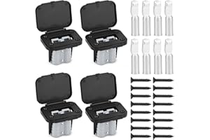 ZEHGCH 4PCS 600V Battery Quick Connect/Disconnect Electrical Connector Plug Kit with Flush Mount Dust Cover (Grey,50A 6AWG)