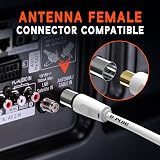 G-PLUG 5m TV Aerial Cable 90° Plug Coaxial Gold Plated Adapter Extender view 4