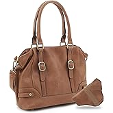 JESSIE & JAMES Elena Concealed Carry Satchel Purse Top Handle Shoulder Tote Bags For Women with Lock and Key | Concealed Carry, Top Handle, Shoulder, with Lock and Key