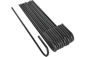 ACXFOND 16 Inch Rebar Stakes, 12Pcs Heavy Duty Rebar Stakes J Hook 5/16 Ground Stakes Tent Stakes Rust Proof Coated Ground An