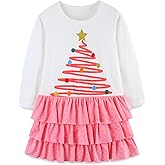 Bumeex Toddler Girl's Long Sleeve Dresses 2-7Y