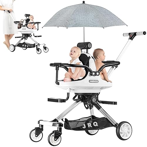 Single＆Double Stroller, Foldable Double Stroller Newborn and