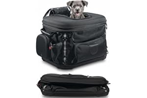 UALLIN Motorcycle Dog Cat Carrier, Portable Pet Carrier Weather-Proof Pet Crate Travel Luggage Bags for Harley Road Street Gl