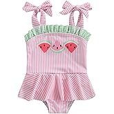 Summffie Toddler Baby Girl Swimsuit Infant Bathing Suit Newborn One Piece Swimwear Cute Bikini Summer Beach Swim Suit
