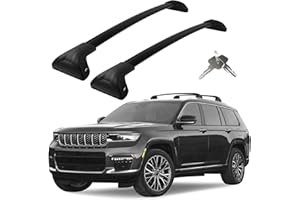 KOARIGO Roof Rack Cross Bars Compatible with Jeep Grand Cherokee L 2021-2024 & Grand Cherokee WL 2022-2024, Adjustable Aluminum 300LBS Anti-Theft Lock Cargo Carrier Rooftop Crossbar for Bike,Snowboard,Luggage