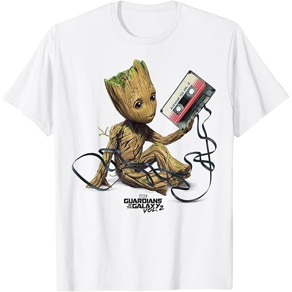 Marvel Guardians of The Galaxy Rocket Vertical Text Men's T-Shirt