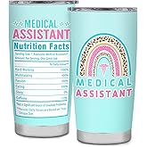 lpmisake Medical Assistant Gifts for Women, MA Week Gift for Her, MA Appreciation Gifts, 20oz Stainless Steel Coffee Mug Tumbler, Medical Assistant Week Presents for Women
