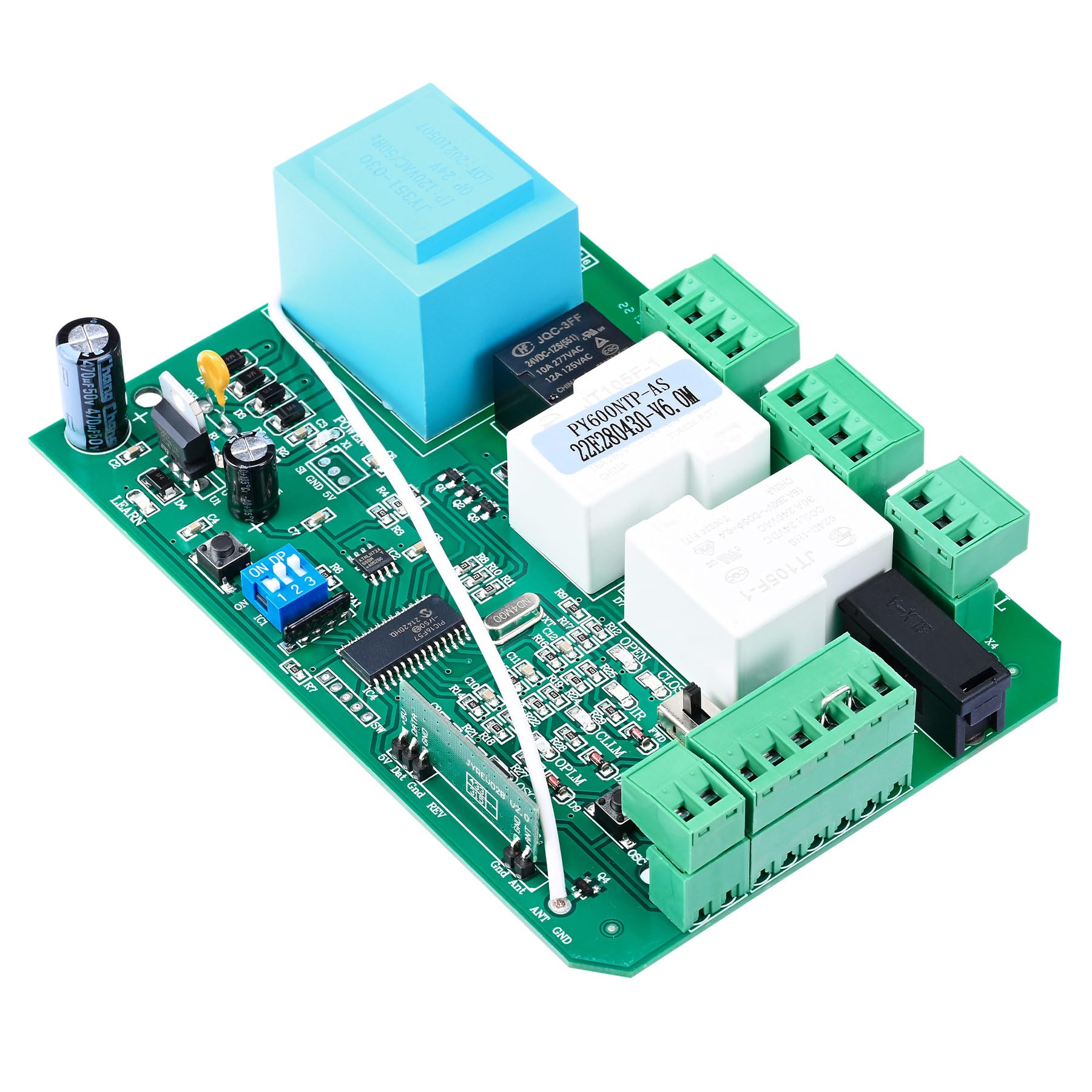 Photo 1 of CO-Z AC Sliding Gate Opener Circuit Board, Sliding Gate Motor and Accessories Main Electronic Control Board, Replacement Gate Operator Logic Board, and Included 433.92MHz Remote Control
