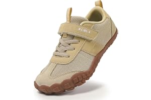 KUBUA Boys Girls Sneakers Kids Barefoot Shoes Comfort Anti-Slip Walking Shoes for Indoor Outdoor Toddler Little Big Kid