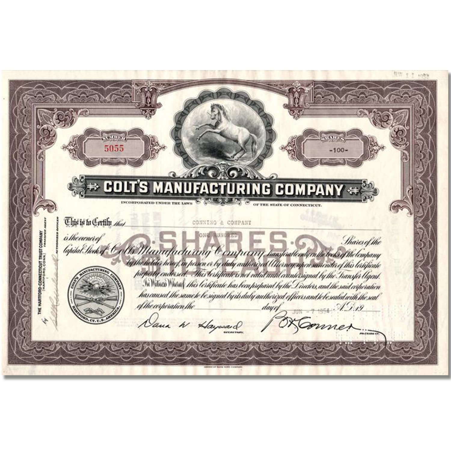 IMPACTO COLECCIONABLES Colt's Manufacturing Company Old Stocks