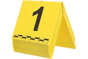 GLEAVI Forensic Evidence Markers 10Pcs with Scale Ruler, Numbered 1-10, Heavy-Duty Crime Scene Tags for