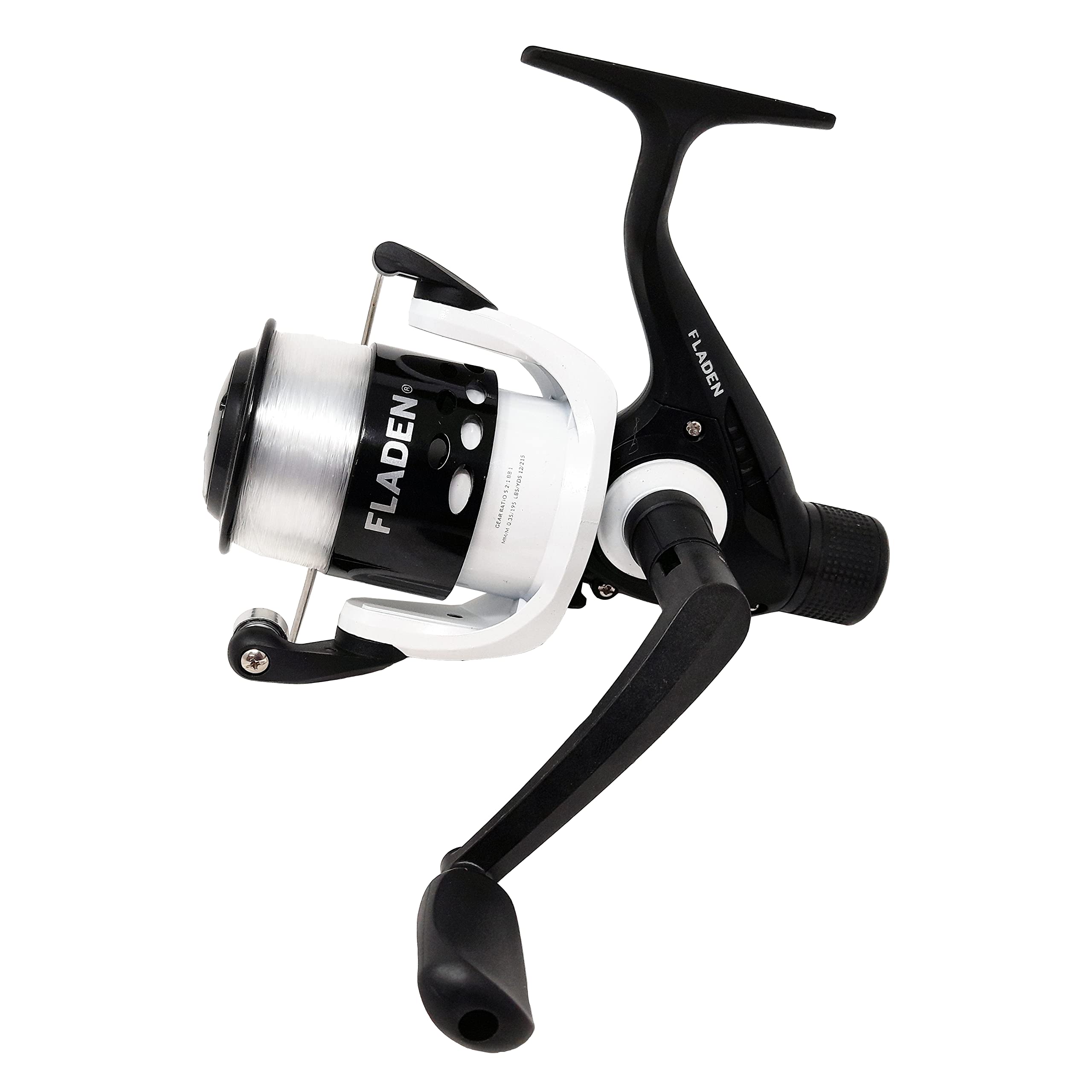 FLADEN Fishing - CHARTER II Rear Drag Size 50 Single Bearing Pre Spooled Fixed Spool Spinning Reel for Sea and Freshwater Use