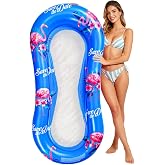 ZHUYNXIR Pool Float for Adult, Float Hammock,Inflatable Rafts Swimming Pool Air Sofa Floating Chair Bed,Lying on it Your Whole Body is submerged in Water,Great for Chilling in The Pool