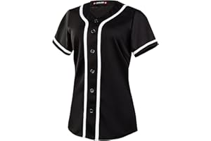 EALER BJW80 Series Women's Baseball Jersey Softball Jersey Button Down Shirts
