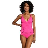 La Blanca Womens Island Goddess Over The Shoulder Tankini Swimsuit Top