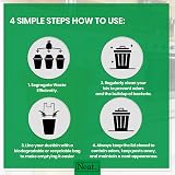 Neat 90L Garden Bin Black Outdoor Dustbin with Lid Clip Lock UK Made view 7