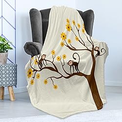 Ambesonne Funny Soft Flannel Fleece Throw