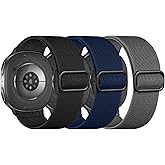 BandRain 3 Pack Elastic Bands Compatible with Galaxy Watch 8 Band 40mm 44mm/Samsung Galaxy Watch 8 Classic 46mm, Stretchy Nylon Solo Loop Sport Strap Wristband for Samsung Watch 8 Band Women Men