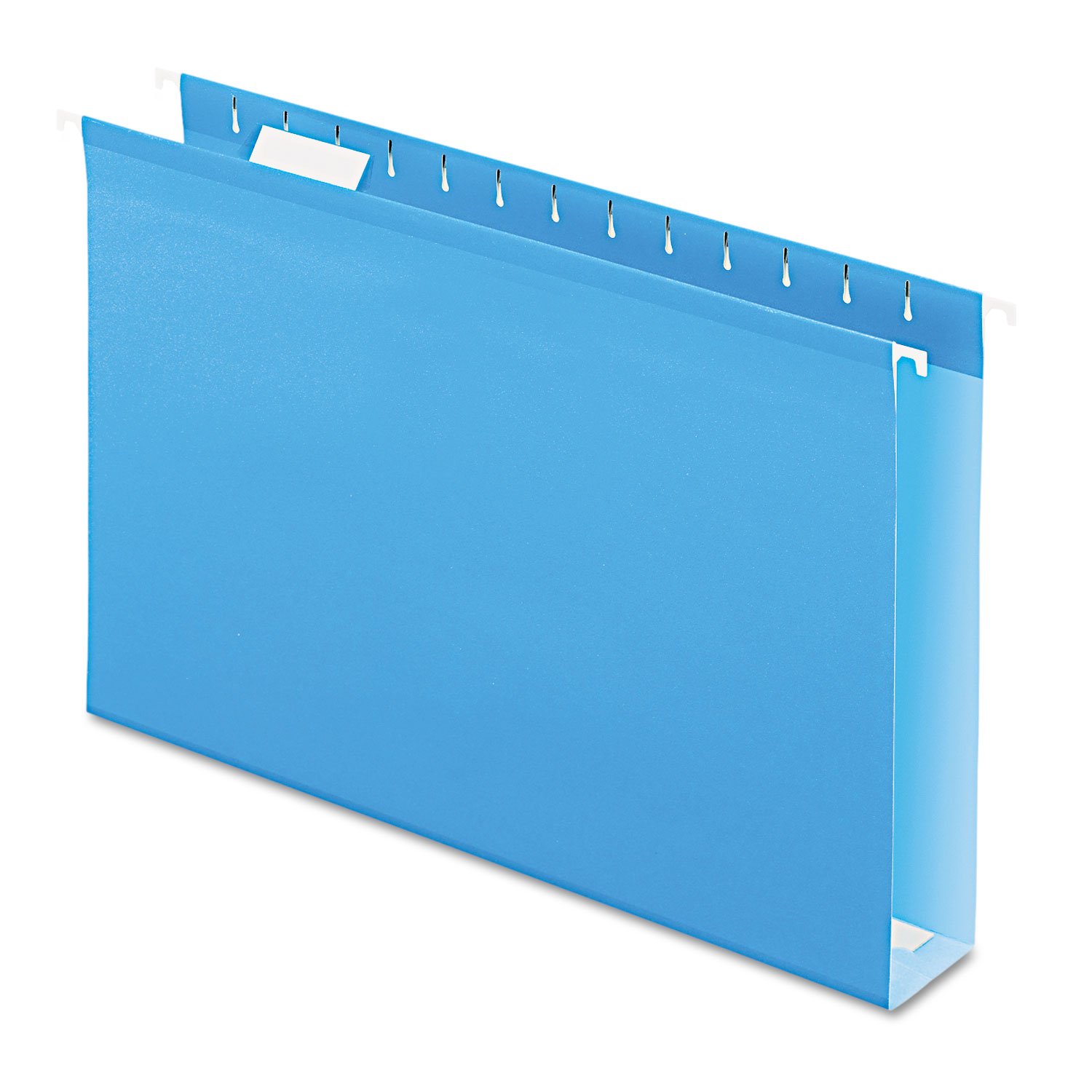 Pendaflex 04153X2 BLU Extra Capacity Reinforced Hanging Folders, 2", Legal Size, Blue, 1/5 Cut, 25/BX (4153x2 BLU)