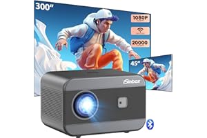 Portable Projector 1080P Mini Projector with WiFi and Bluetooth,iSinbox X9 Movie Projector Electric Focus Zoom Keystone for Home Cinema,Outdoor Movie,Gaming,TV Sticks…