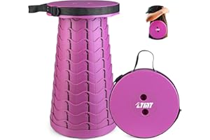 ZTMT Portable & Lightweight Foldable Camping Chair for Adults, Heavy Duty Folding Stool with Adjustable Shoulder Strap, Perfect for Picnic, Beach, Backyard, and Sporting Events, Max Weight 400lbs