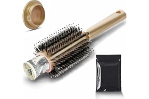 CHARMONIC Diversion Safe Hair Brush, Hidden Safe for Small Jewelry/Valuables with Smell Proof Bag, Functions as an Authentic Brush, Hidden Compartment with Discreet Secret Removable Lid for Travel or At Home