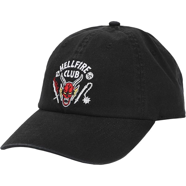 Bonnet Stranger Things Hellfire Club – Noir, Taille Unique Adulte – Logo Brodé – Tricot Chaud Hiver – Unisexe Homme Femme