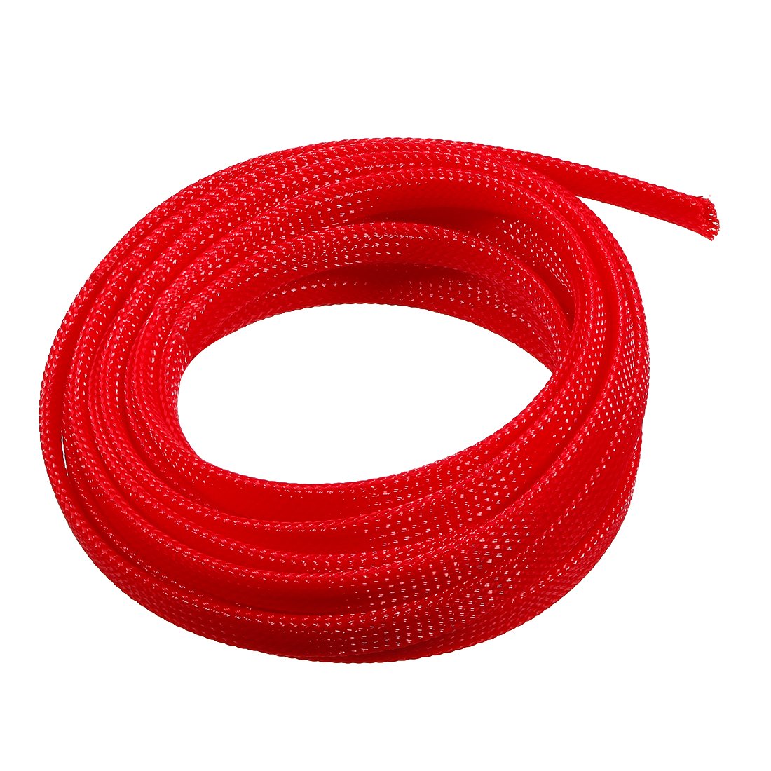 uxcell Expandable Sleeving, 5/16-inch 10ft Cable Sleeve, Red