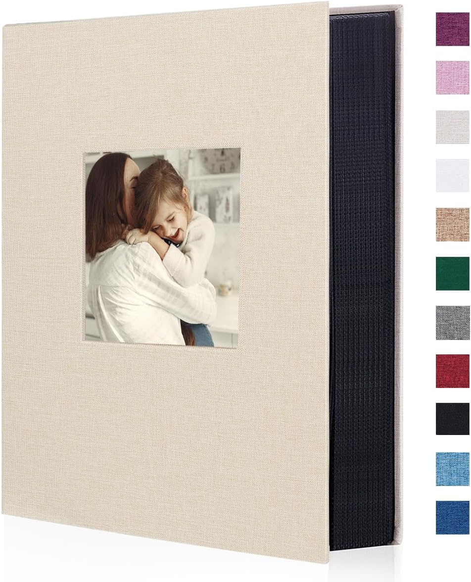 Miaikoe Photo Album 6x4 300 Pockets Linen Beige 13x8.5 in 300 Pockets