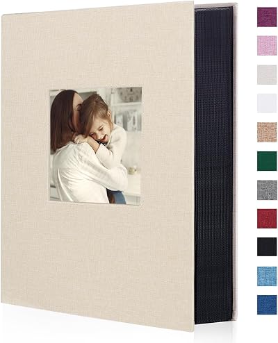 Miaikoe Photo Album 6x4 300 Pockets Linen Beige 13x8.5 in 300 Pockets