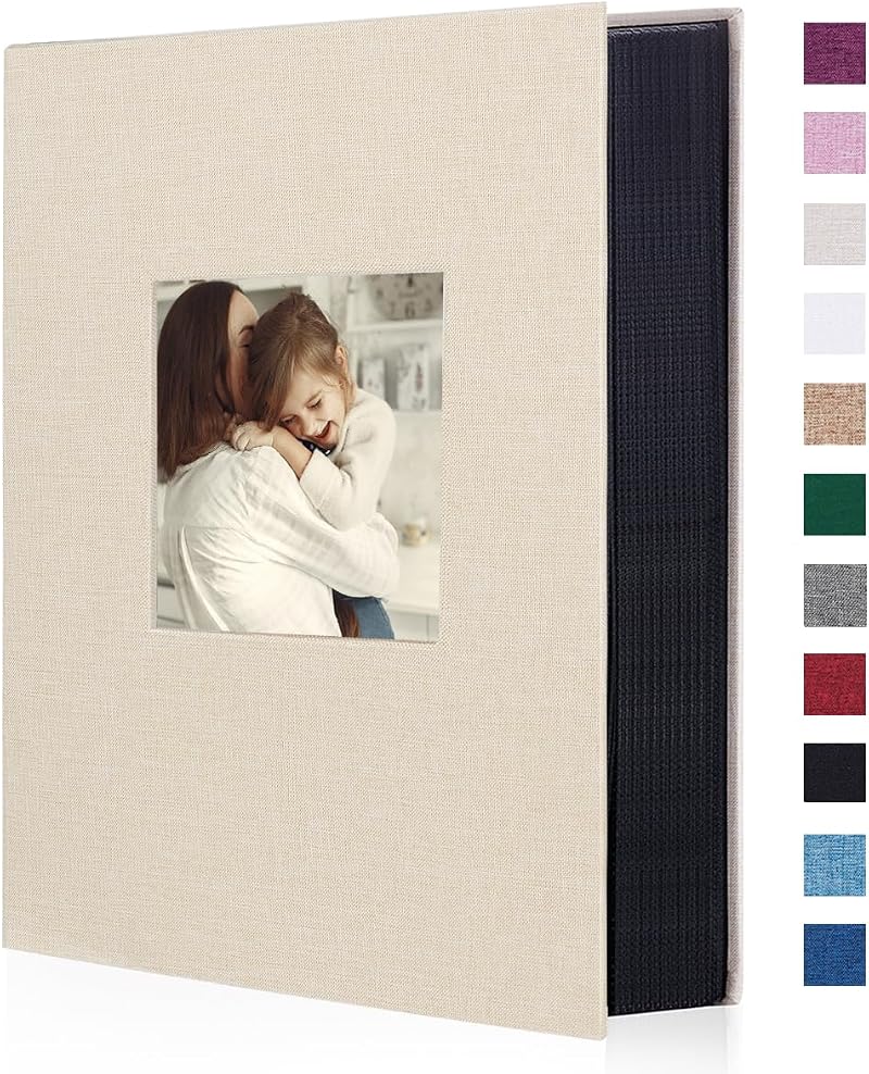 Miaikoe Photo Album 6x4 300 Pockets Linen Beige 13x8.5 in 300 Pockets