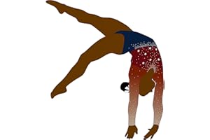 MADE TO STICK DECALS LLC Multicolored Art Gymnastics Floor Exercise Decoration Simone Biles Artistic Gymnast Design Removable Vinyl Wall Decal - 20" x 23" Kids Teens Girls Bedroom Female Gymnast Adhesive Decor Wall Sticker