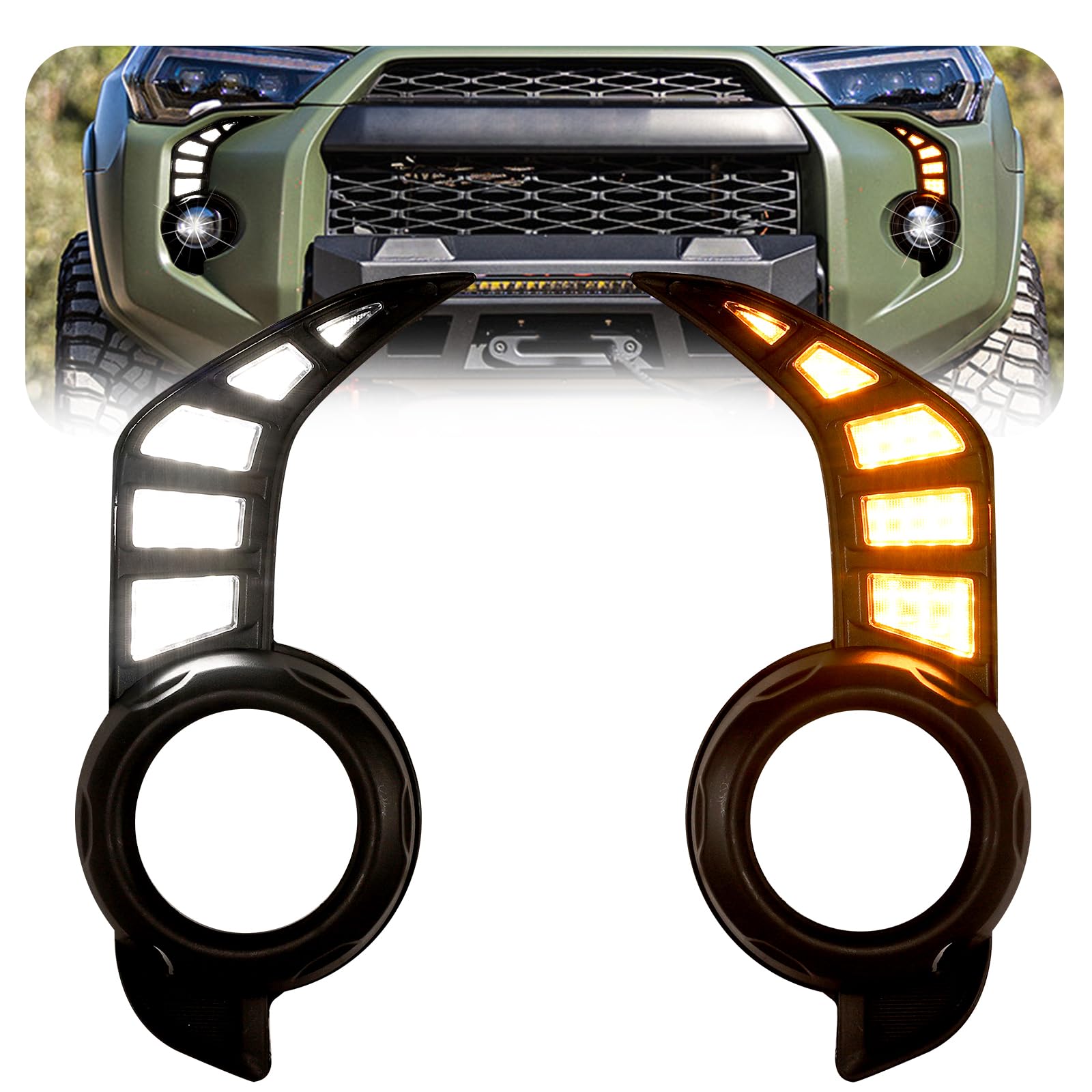 Photo 1 of BreTrewri Daytime Running Lights & Fog Lights for 2014-2024 Toyota 4Runner (sr, sr5, trd pro, sport) - DRL, Turn Signal, Lamps Assembly