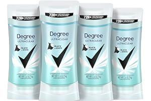 Degree Women’s Black+White 4 Count Antiperspirant Balm 2.6 oz – Protects from Deodorant Stains, Fresh Scent, 48H Non-Stop Protection
