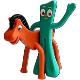 NJ Croce Gumby &amp; Pokey 3" Mini Bendables &amp; Posable Figure Pair Fun Retro Toy for All Ages 3 and Up