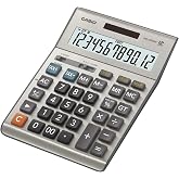 Casio DM-1200BM Business Desktop Calculator, Cost/Sell/Margin, Silver | Extra-large 12-digit display with kickstand and tax keys; ideal for office &amp; finance use
