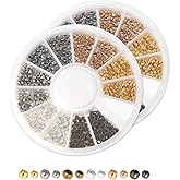 Crimp Beads for Jewelry Making, 1440 Pcs Small Crimping Beads 2mm 2.5mm Metal Round Spacer Crimp Bead for DIY Bracelets Neckl