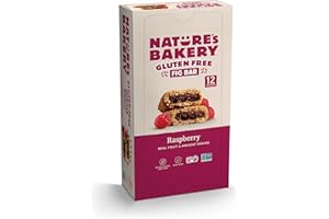 Nature's Bakery Gluten Free Fig Bars, 1- 12 Count Box of 2 oz Twin Packs (12 Packs), Raspberry, Vegan, Non-GMO, Packaging May Vary